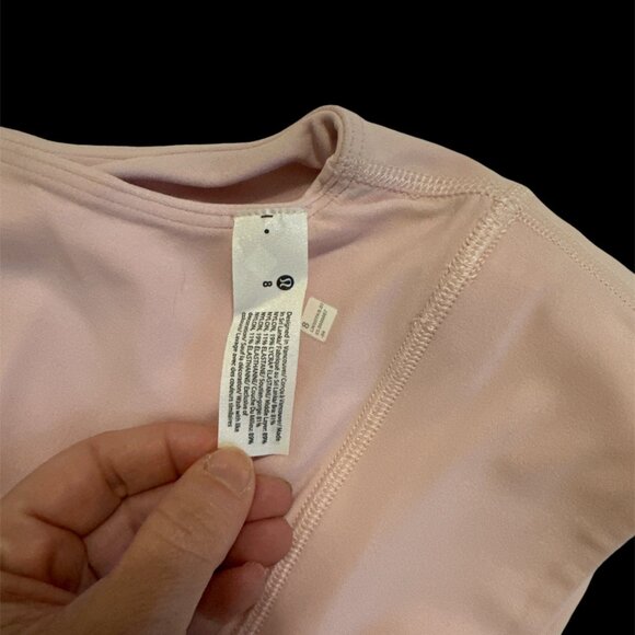 *NWT, Lululemon, Align Asymmetrical Bra, Sz 8 Cups A / B , Soft Pink - Picture 5 of 6